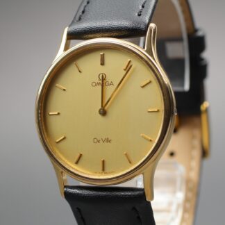 Vintage 1980s Omega De Ville Ref.191.0214 Cal.1365 Gold Dial Quartz [Near Mint]