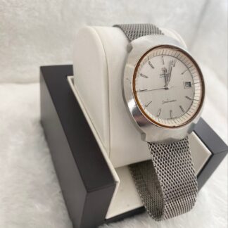 Omega Seamaster Date Vintage Argent Automatique Montre Hommes Authentique