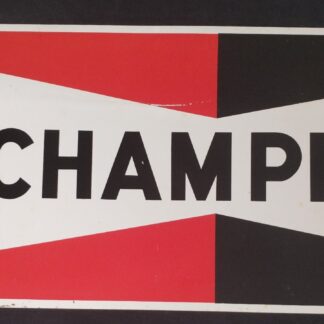 Plaque publicitaire Vintage Champion – Publicité Métal 1950/60