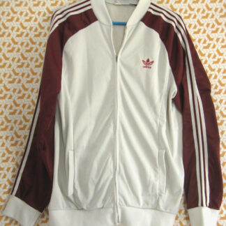 Veste Adidas Superstar ATP Ventex Vintage Bordeaux et blanche Jacket 80'S - XL