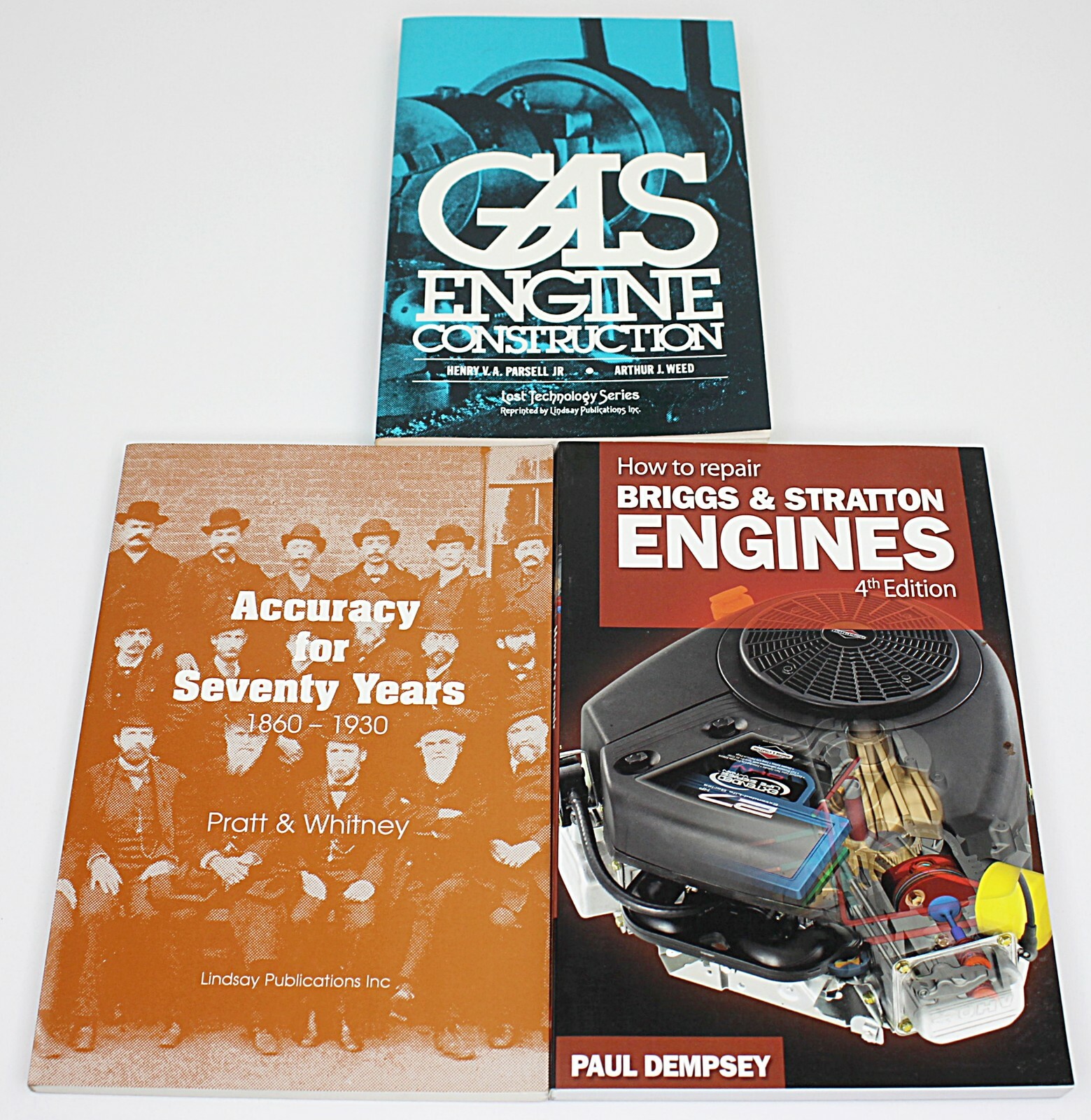3 Vintage Gas Engine Handbooks Machine Shop Projects Manuals #CM