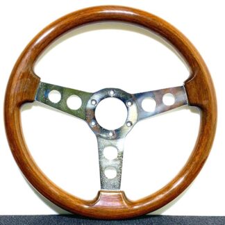 Italvolanti Wood Steering Wheel 350mm 35 Drilled Spoke Vintage JDM MOMO Nardi 86