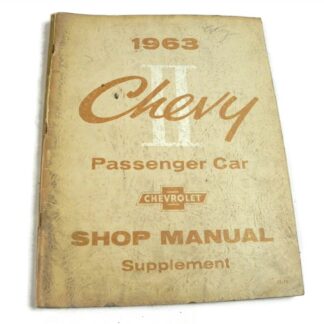 1963 CHEVROLET II PASSENGER CAR ORIGINAL VINTAGE SHOP MANUAL SUPPLEMENT