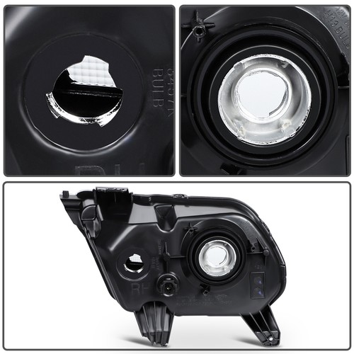 Pair Black Housing For 2010 2011-2013 2014 Ford Mustang Headlights Assembly