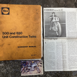 Original Vintage BSA 500 & 600 Unit Construction Twins Workshop Manual Notebook