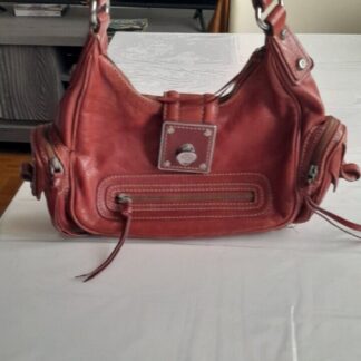 SAC A MAIN CUIR ROUGE FRANCESCO BIASIA SINCE 1977
