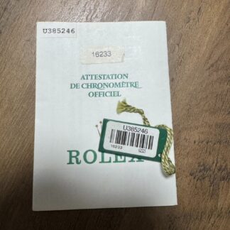 VINTAGE AUTHENTIQUE ROLEX 16233 Datejust Watch paper 024 U385246 2000'...