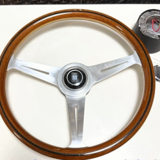 Nardi Classic Wood Steering Wheel 36.5cm Italian w/ Horn Button JDM Vintage Car