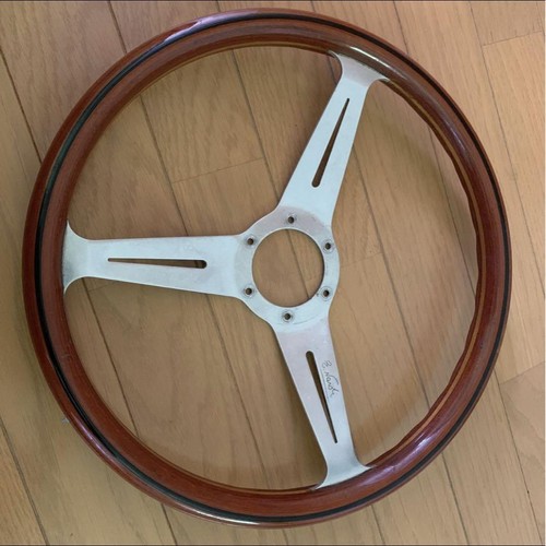 Nardi Classic Wood Steering Wheel 36.5cm Italian w/ Horn Button JDM Vintage Car – Image 8