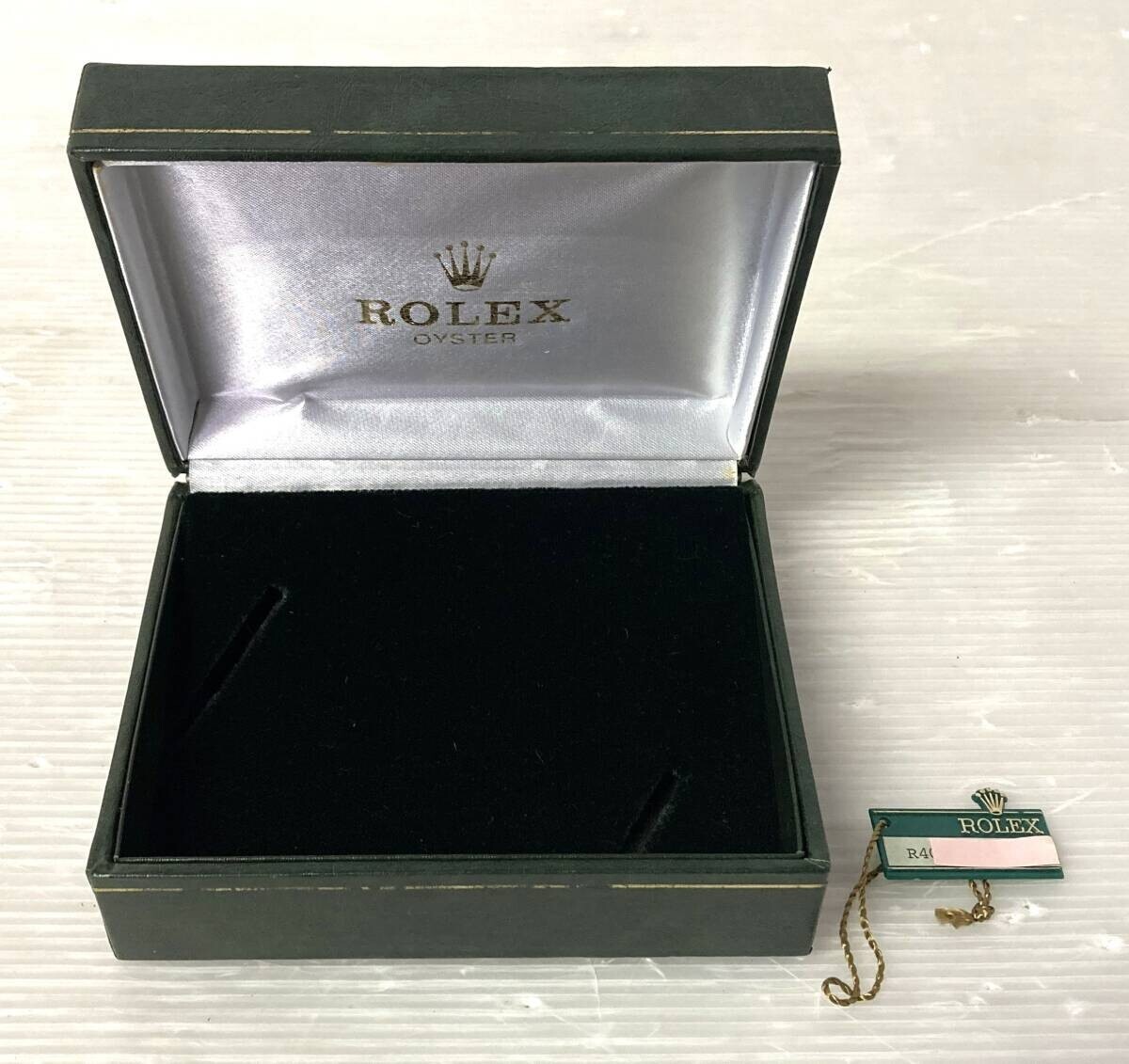 VINTAGE AUTHENTIQUE ROLEX Oyster boîtier boîte de montre bois vert...