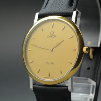 [Exc+5] Montre Homme Vintage Omega De Ville 1478 Cadran Or 8J Quartz Du JAPON