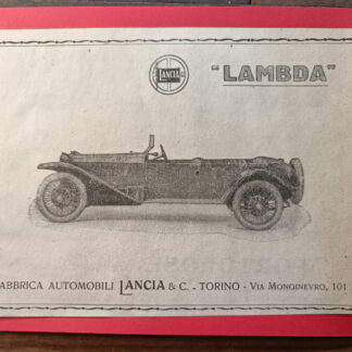 1925 Turin En Publicité Avec Lancia Lambda