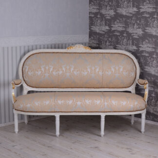 Sofa Roccoco Français Banc Antique Canapé Baroque Précieux Bois Louis XV Neuf