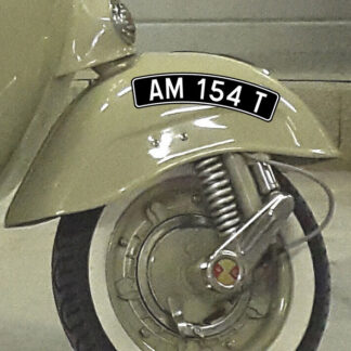 2 PLAQUE IMMATRICULATION PERSO SCOOTER VESPA VINTAGE ANCIEN AUTOCOLLANT STICKER