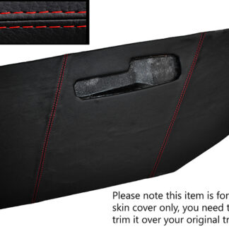 Couvre Trim De Porte Avant 2X En Cuir Rouge S'adapte À La Jaguar E Type Série 2