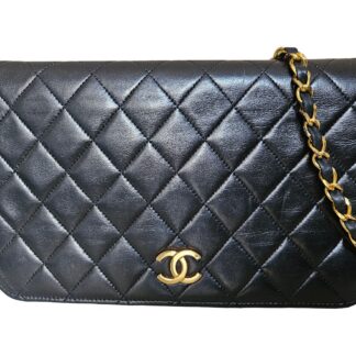 CHANEL Matelasse Shoulder Bag Black Vintage