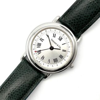 Tiffany Co Alarm M191 montre à quartz taille garçon étui de course authentique