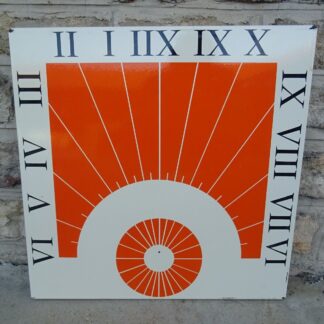 plaque émaillée ancienne CADRAN SOLAIRE année 1970 art populaire