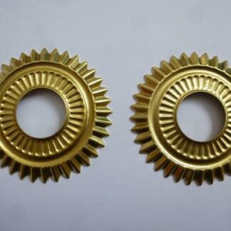 Paire cocardes laiton casque à pointe modèle 1895 Pickelhaube allemand WW1