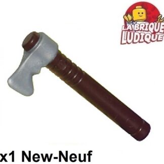 Lego 1x arme weapon Tomahawk indien hache axe marron foncé/dark brown 13571pb01