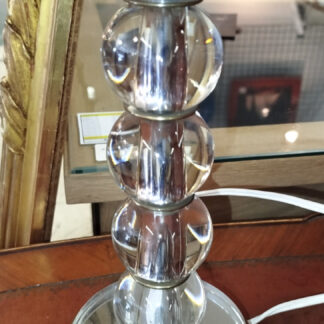 Pied Lampe Art Deco Verre Laiton Style ADNET 4 Boules Luminaire 12MAG 05/07