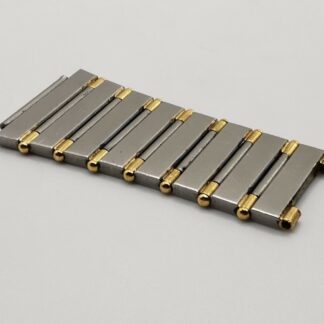 OMEGA - SECTION DE BRACELET 8-MAILLONS ACIER/OR-16/21MM-CLOUS DE DECOR BORGNES