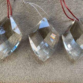 3 Pampilles Cristal Art Deco Réassort Rare