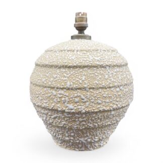 Pied de lampe boule céramique crispé style Primavera Jean Besnard Dage Art Deco
