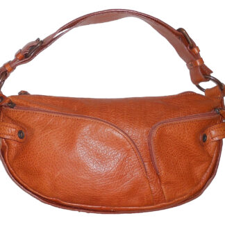 FRANCESCO BIASIA sac à main cuir marron TBE