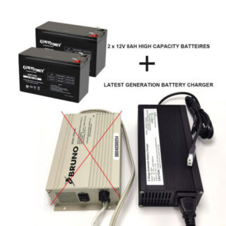 New Charger with 2 New Batteries for Bruno StairLifts SRE and CRE Replacement