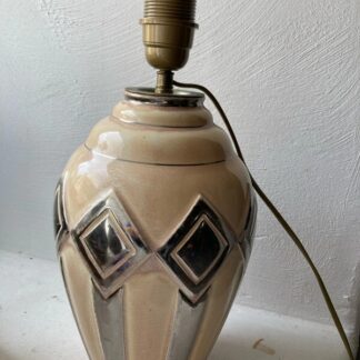Pied de lampe art déco signé ODYV  en céramique