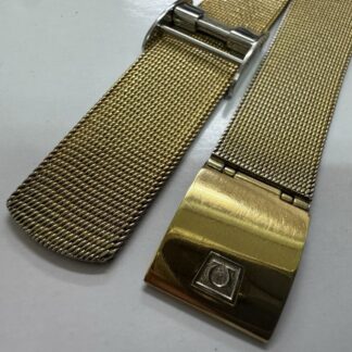 Bracelet en maille d'acier inoxydable véritable OMEGA 16 mm or GP #834