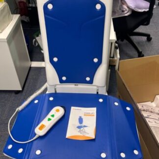 Electric Chair Lift, Elderly Lift Assist, Adjustable Height, Blue, 300 lbs