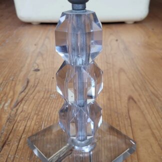 Pied de lampe en verre art déco ancien