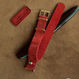 18 Mm Bracelet En Cuir Vintage Fait Main Type Militaire