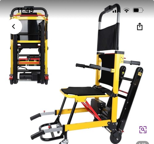 Electric Stair Climbing Chair Foldable Emergency Stair Lift Wheelchair 120W