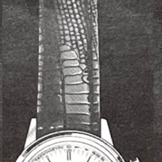 Élégant Noir Marron Gay Fréres Véritable Lézard Sangle & Omega Acier Boucle