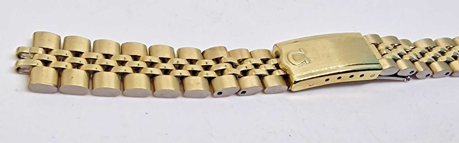 Bracelet Omega Original Jubilee N.O.S. 5707 Vintage Plaqué Or Jaune 20mc