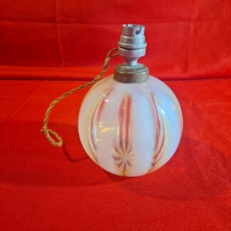 Magnifique Petit Pied De Lampe Boule En Verre Chevet Bureau Allemagne Art Deco