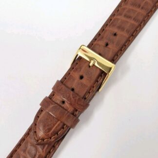 Bracelet De Montre Cuir Croco Veritable 18mm Marron