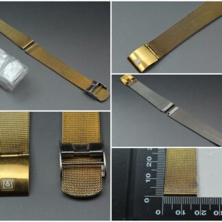 Vintage ◆Exc+5◆ Bracelet Montre Homme Omega 2057 18mm Or Maille Milanaise