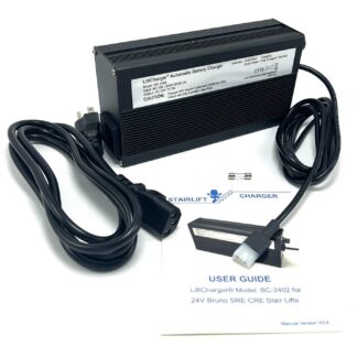 Improved Battery Charger Replaces Bruno Stairlift SRE OEM-2402 Charging Adapter