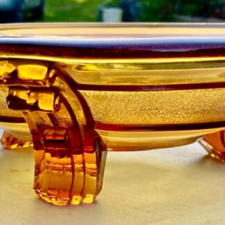 Coupe à fruit art deco verre ou cristal de couleur ambre- N°102