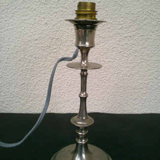PIED DE LAMPE EN METAL NICKELE ART DECO MODERNISTE