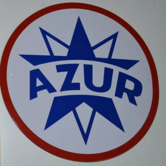 PLAQUE PUBLICITAIRE RÉÉDITION AZUR