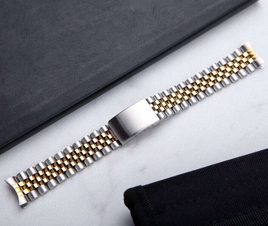 Bracelet Jubilee 20mm deux tons or compatible pour Rolex et autres marques !