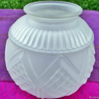 Vase à fleurs ancien JOMA MONTREUIL verre dépoli ART DÉCO Antique flower vase