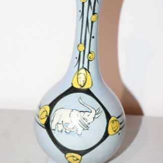 pied de lampe  ancien en céramique H.B France , motif d'éléphant