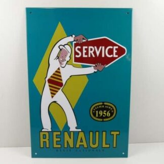 PLAQUE PUBLICITAIRE RÉÉDITION RENAULT SERVICE