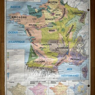 Affiche scolaire plastifiée R/V - France Agricole / France Climat